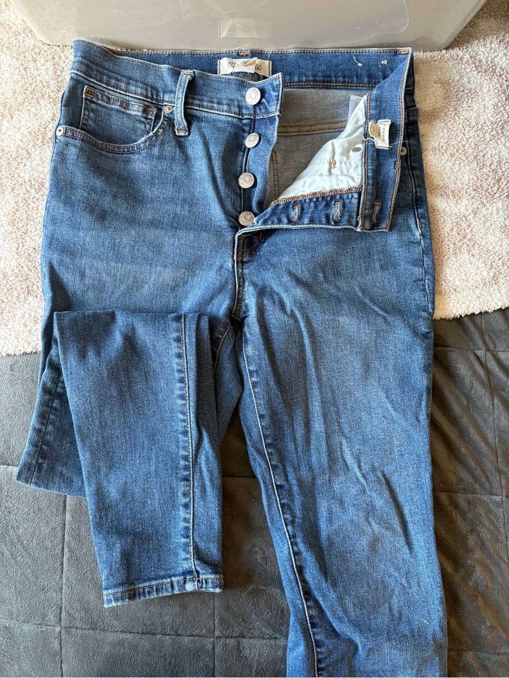 Madewell Skinny Jeans in Dark Blue Denim